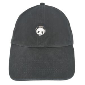 Panda Baseball Cap Black One Size Adjustable Embroidered Carbon Elements